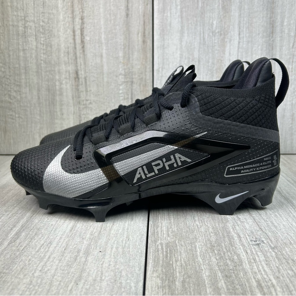 NEW Nike Alpha Menace 4 Elite Football Cleat fd7036-002 Men’s Size 9 10 - Picture 2 of 14